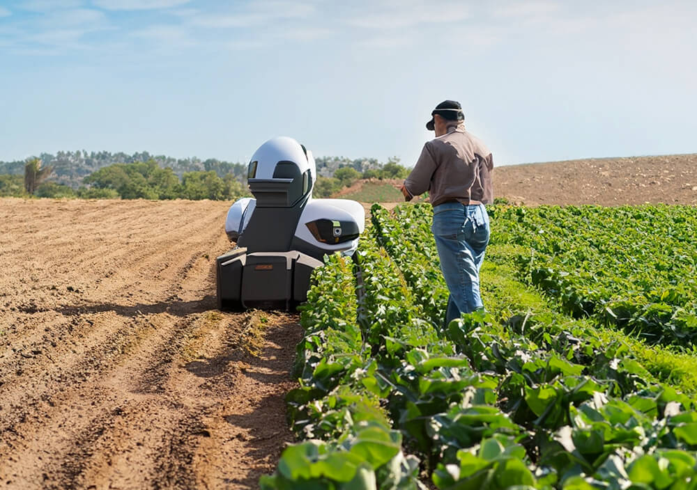 Agribot and man